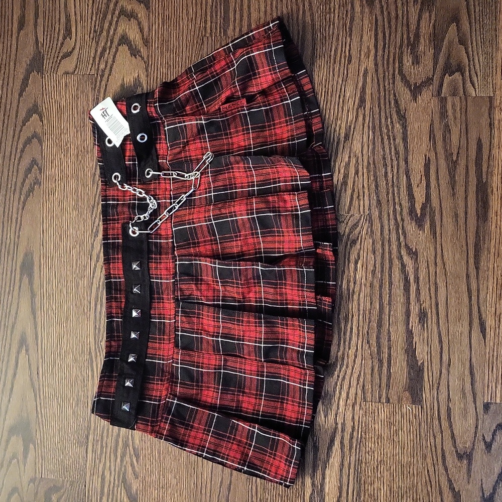 Tripp NYC plaid bandage skirt